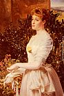 Caldwell-fisher Paintings - Portrait Of Julia Smith Caldwell by Anthony Frederick Sandys